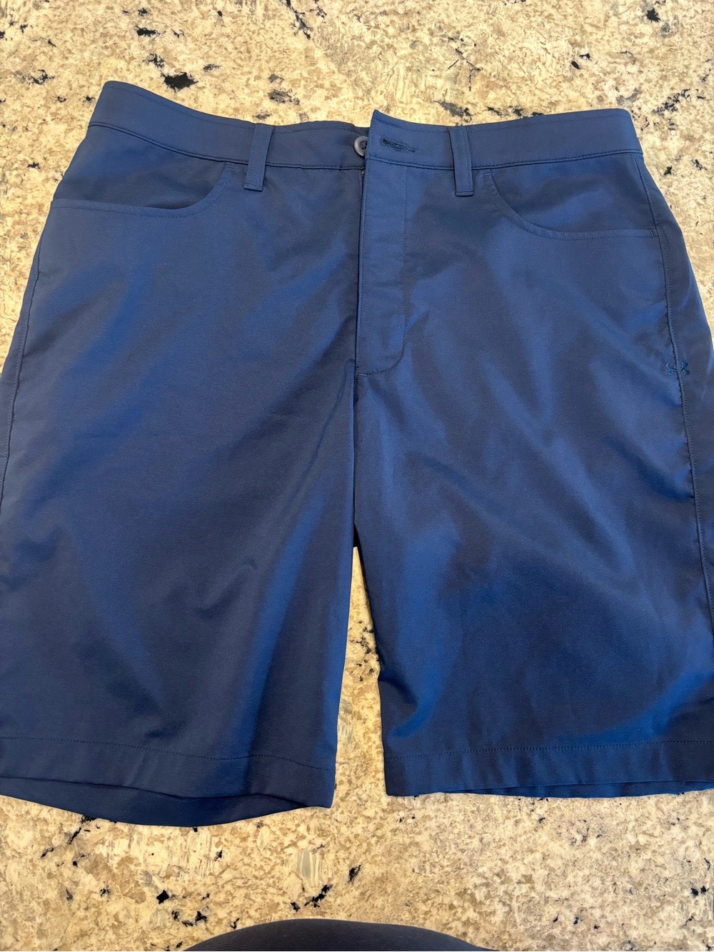 Under Armour Men's Deep Navy Flat-Front Performance Shorts